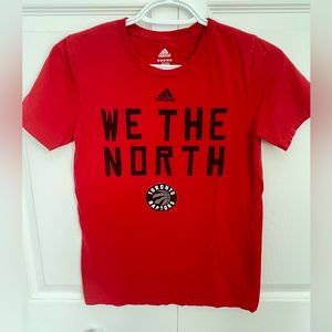 Adidas Toronto Raptors “We The North” Red T-Shirt. Boys size 10-12 (M) EUC